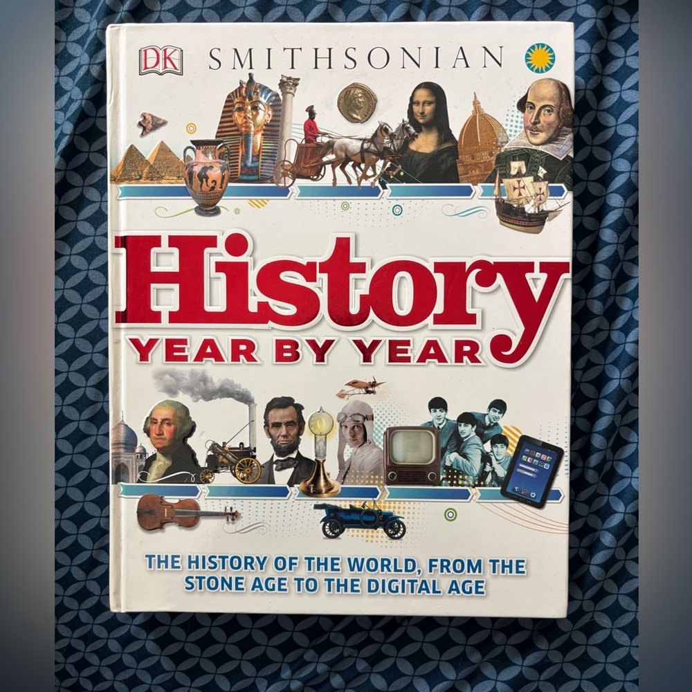 DK Smithsonian History Year by Year - White/Red Hardcover Kids Book